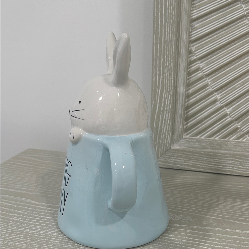 Rae Dunn Blue and White Bunny Watering Can - Picture 4 of 7